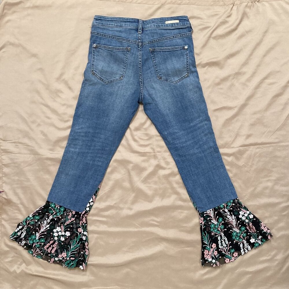 Pilcro and the Letterpress Jeans. Anthropologie, Embroidered Tulle, Size 26 - Picture 6 of 7